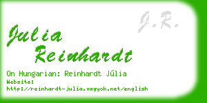 julia reinhardt business card